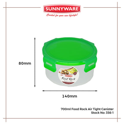 12pcs 700ml Food Rock Air Tight Canister [Sunnyware 356-1] | Plasticware |Kitchenware | Food Storage