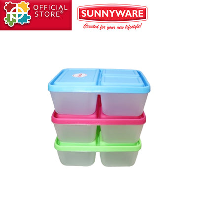 Sunnyware  Lunch Box w/ 3 division-deluxe Stock No.357-A