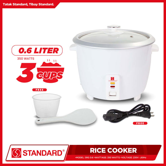 Standard Rice Cooker 0.6L Plain White