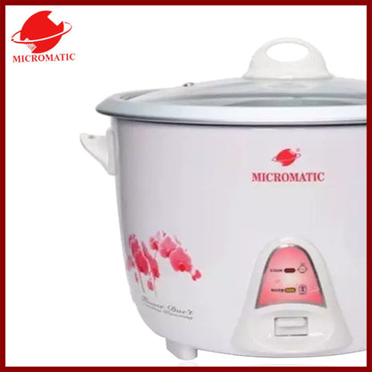 Micromatic MRC-10 Rice Cooker 1.8L 700w Flower Design_White