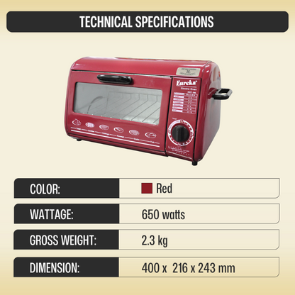 Eureka Electric Oven Toaster With Timer Function 6L & 8L
