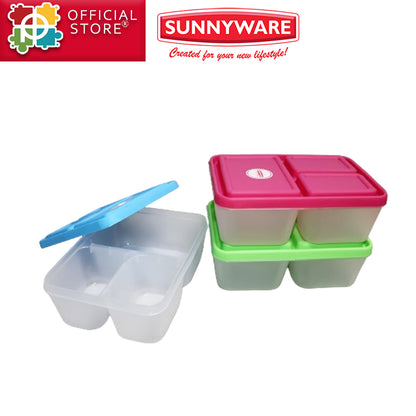 Sunnyware  Lunch Box w/ 3 division-deluxe Stock No.357-A