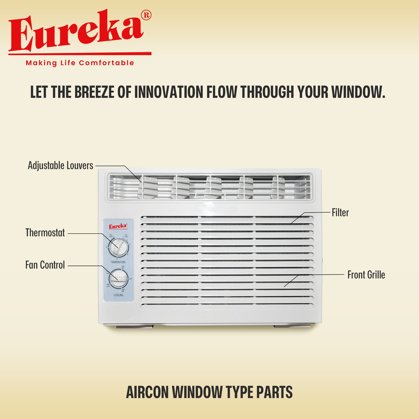 Eureka Window Type Aircon Energy-efficient 0.6 HP EWA 0.6 HP