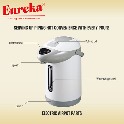 Eureka Electric Airpot Thermos 3 Easy Way Dispense EEA 3.0L