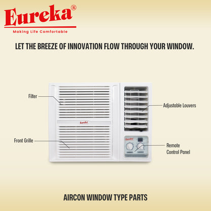 Eureka Window Type Aircon Energy-efficient 1.0 HP EWA 1.0 HP