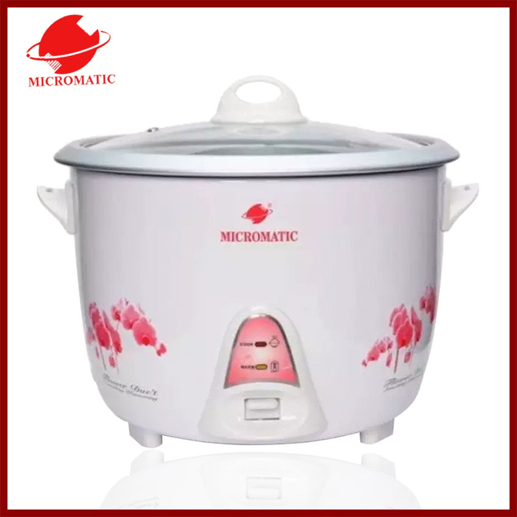 Micromatic MRC-5 Rice Cooker 1L 400w Flower Design_White