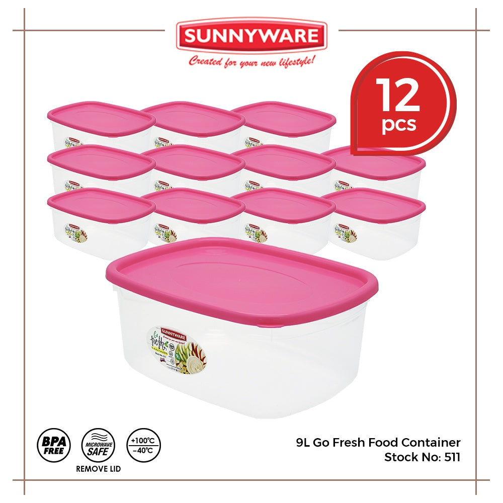 12pcs 9L Go Fresh Food Container [Sunnyware 511] | Plasticware | Kitchenware | Storage | BPA Free