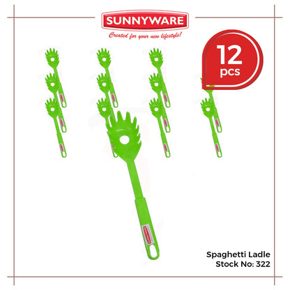 12pcs Spaghetti Ladle [Sunnyware 322] | Kitchenware | Plasticware | Pasta | Palabok