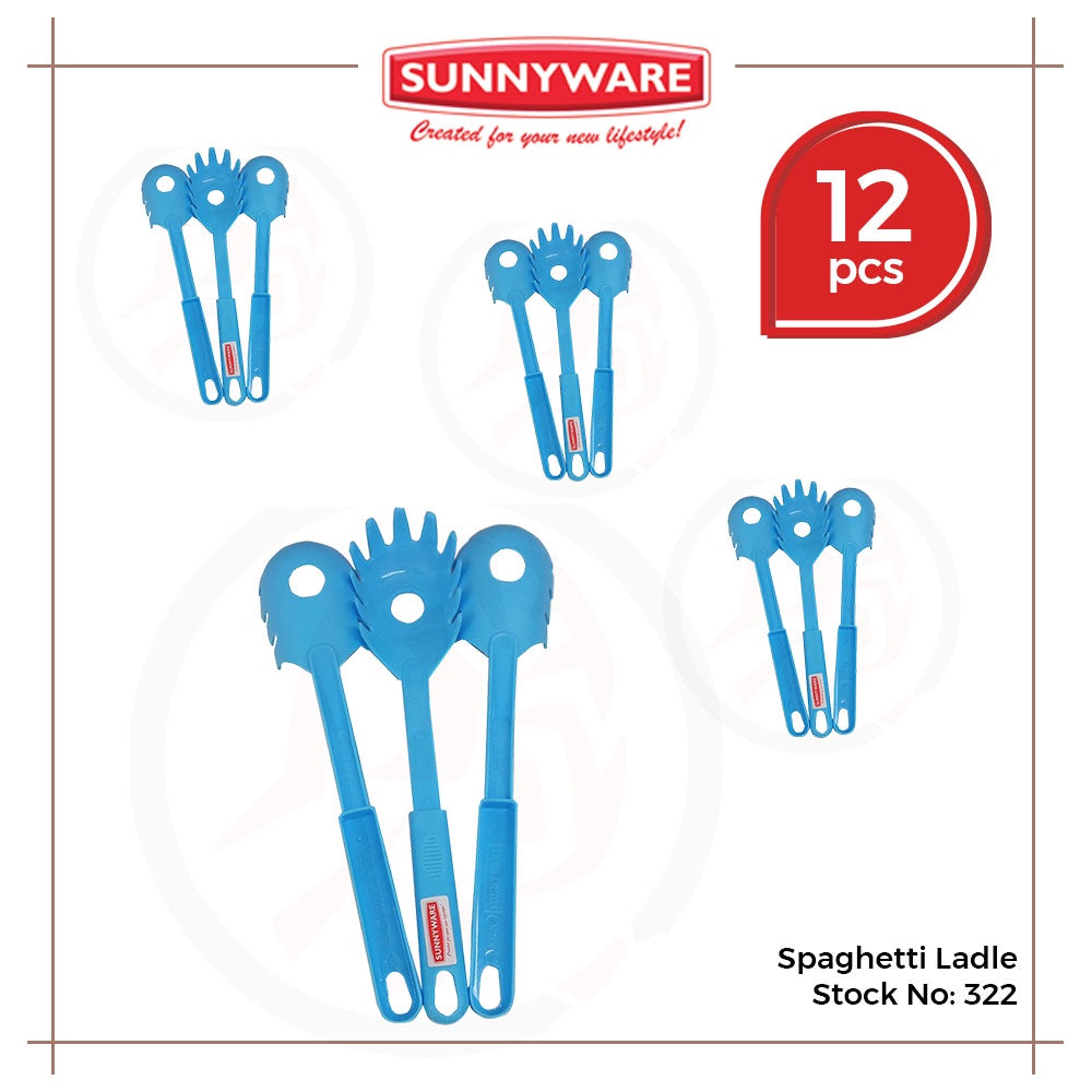 12pcs Spaghetti Ladle [Sunnyware 322] | Kitchenware | Plasticware | Pasta | Palabok