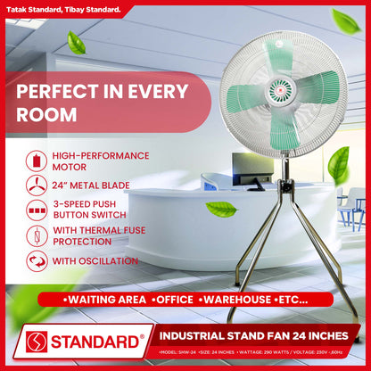 Standard Industrial Fan 24 Inches Metal Blade SHF 24