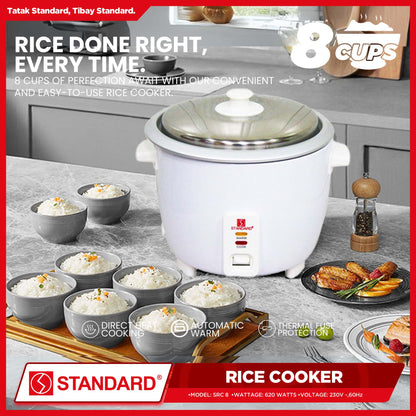 Standard Rice Cooker 1.5L Plain White