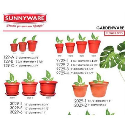 Sunnyware 129-A | 36 pcs 3" Flower Pot