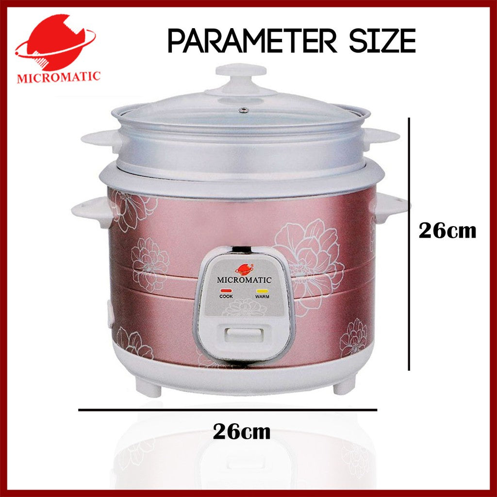 Micromatic MRC-968D Rice Cooker 2.2L Good for10-12 Persons_White