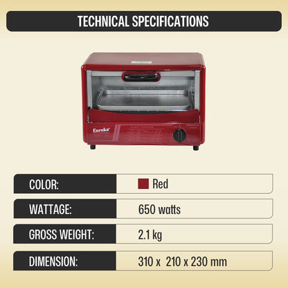 Eureka Electric Oven Toaster With Timer Function 6L & 8L