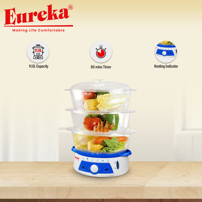 Eureka  Food Steamer Double-sided Water Filling 2-Layer | 3-Layer Random Color