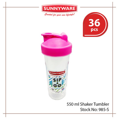 36 pcs Sunnyware 985-S 550 ml Sip n Go Tumbler Shaker Flip for giveaway