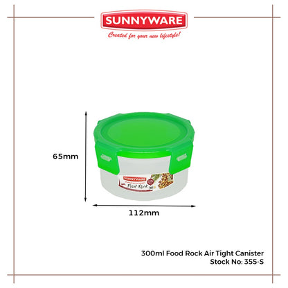 12pcs 300ml Food Rock Air Tight Canister [Sunnyware 355-S] | Plasticware |Kitchenware | Food Storage