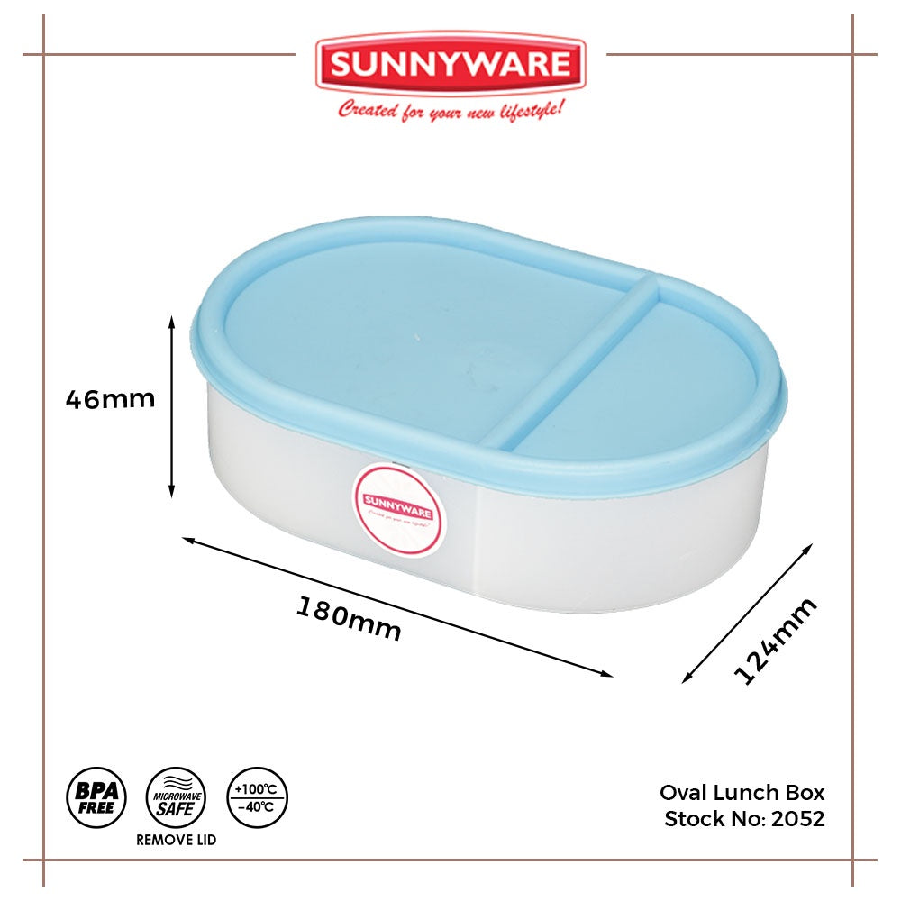 3pcs Oval Lunch Box [Sunnyware 2052] |Plasticware |Food Storage |Kitchenware | BPA Free |Food Keeper