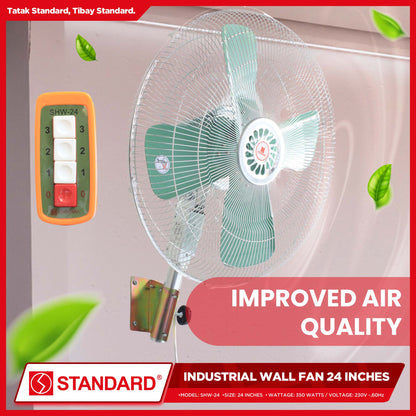 Standard Heavy Duty Industrial Wall Fan 24 Inches 350W