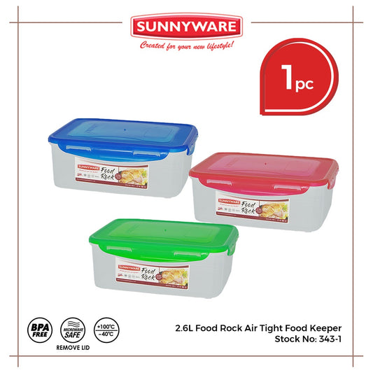 Sunnyware 343-1 2.6 L Food Rock Air Tight Food Keeper Container Leak Proof