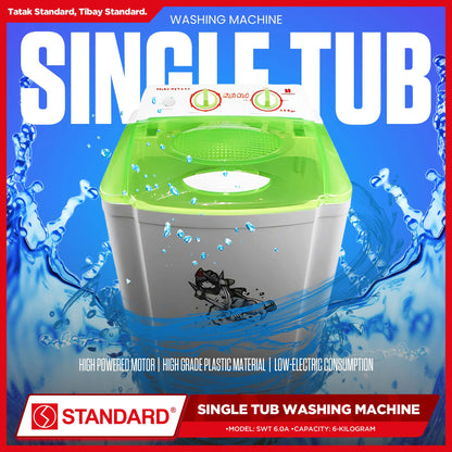 Standard Washing Machine SWT-6.0A Single Tub (350W)