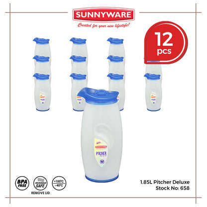 12pcs 1.85 liter Pitcher – Deluxe [Sunnyware 658] | Plasticware | Drinkware | Jug and Pitcher