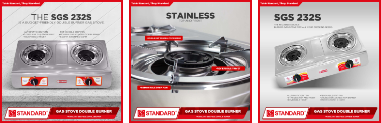 Standard Gas Stove Double Burner