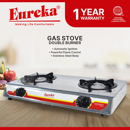 Eureka Gas Stove Double Burner Stainless EGS DB