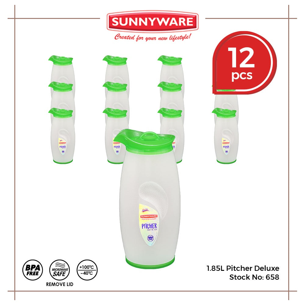 12pcs 1.85 liter Pitcher – Deluxe [Sunnyware 658] | Plasticware | Drinkware | Jug and Pitcher