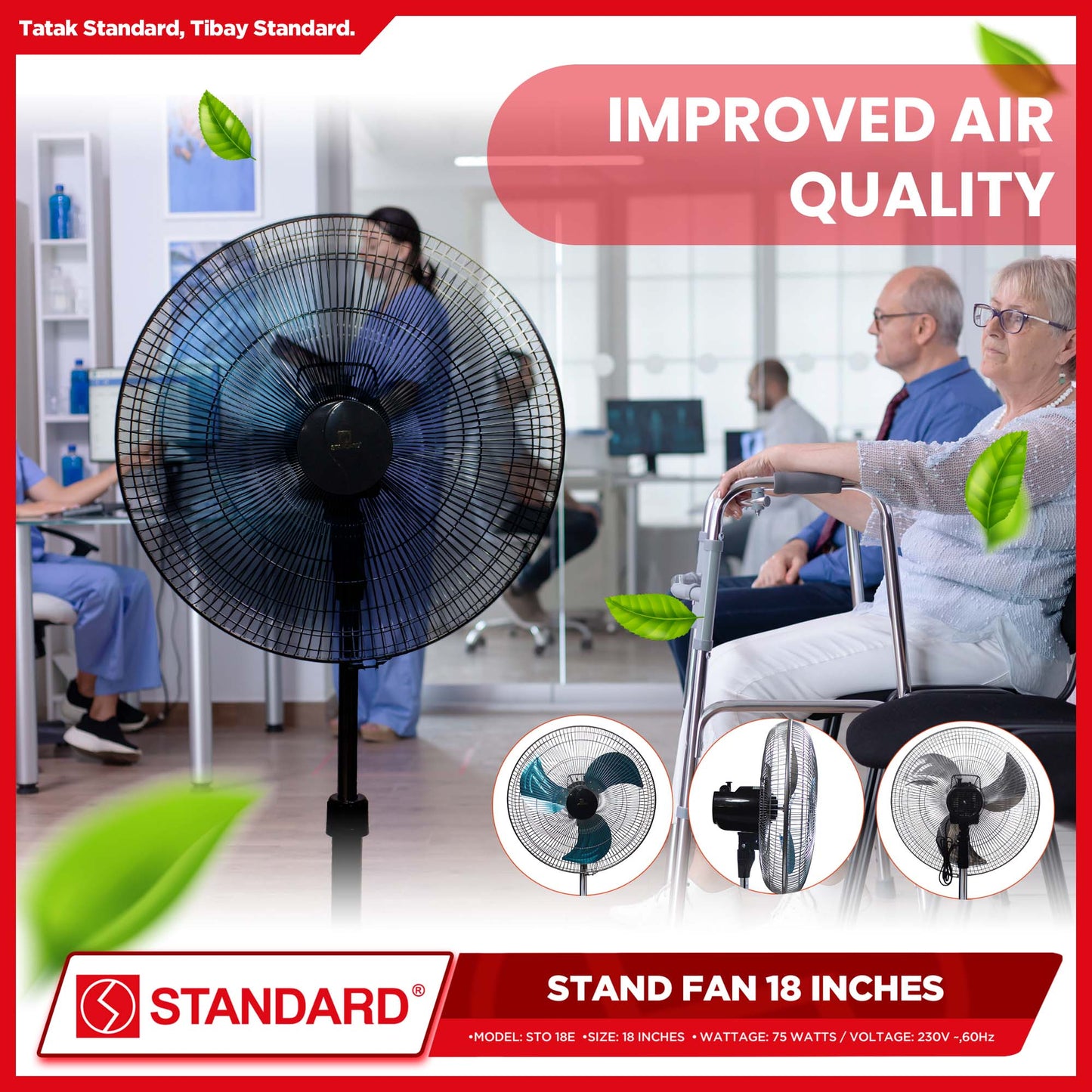 Standard Stand Fan 18" (Metal Fan Blade) STO-18E