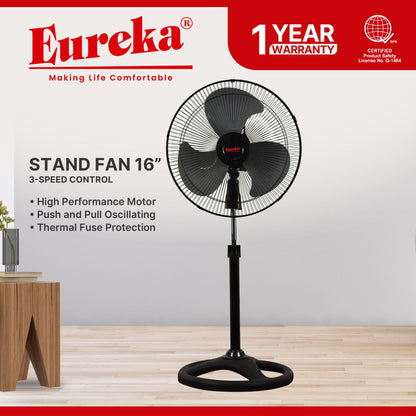 Eureka Stand Fan High Performance Motor ESF 16 Eco