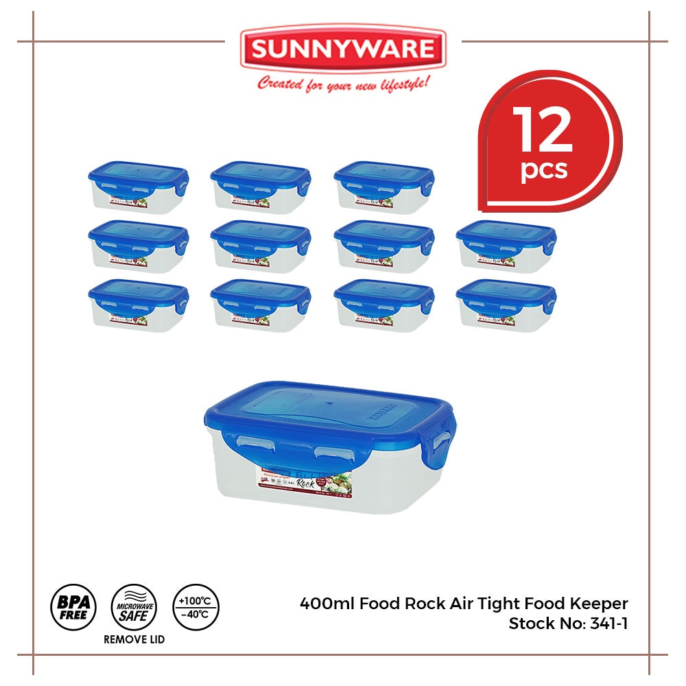 12pcs 400ml Food Rock Air Tight Food Keeper [Sunnyware 341-1] | Plasticware|Kitchenware|Food Storage