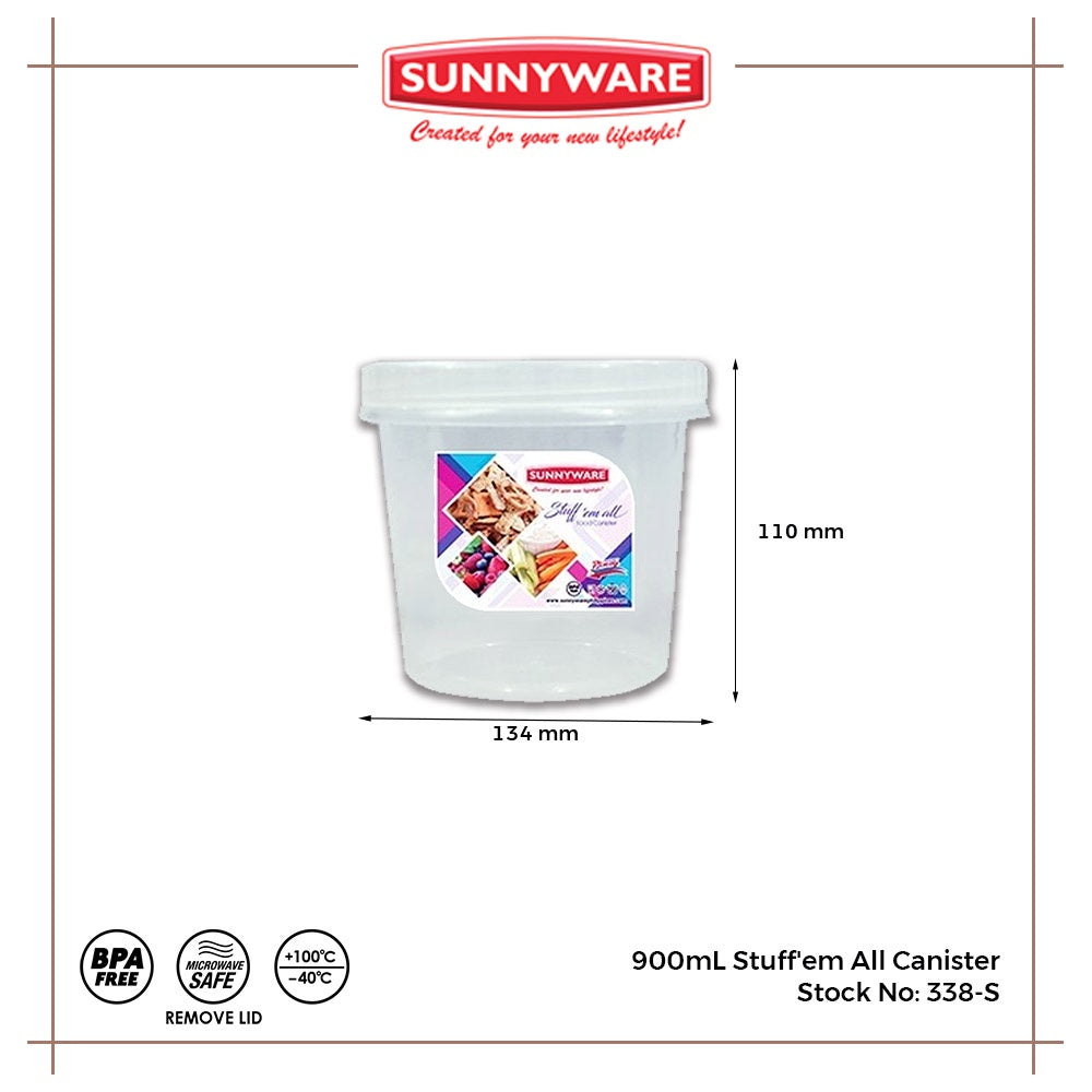 Sunnyware 338-S 900mL Stuff'em All Canister