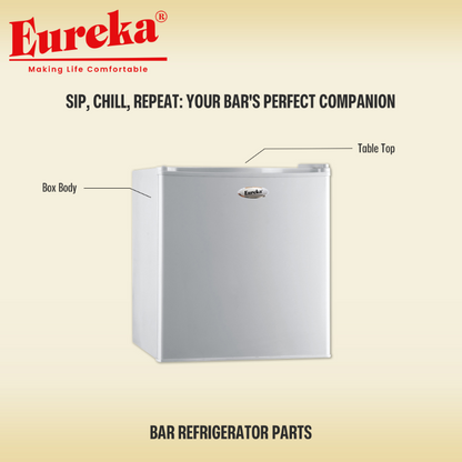 Eureka Minimalist Bar Refrigerator 1.8 Cubic Ft. EBR K18 BLACK/GRAY