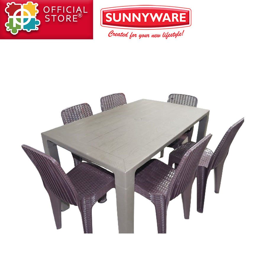 Sunnyware Tahanan Koleksyon "Mesa ng Bayan" 6 Seater Stock No. 871