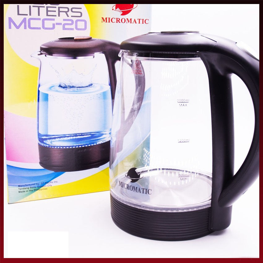 Micromatic MCG-20 2 liters Electric Glass Kettle