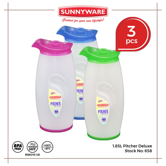 3pcs 1.85 liter Pitcher – Deluxe [Sunnyware 658] | Plasticware | Drinkware | Jug and Pitcher