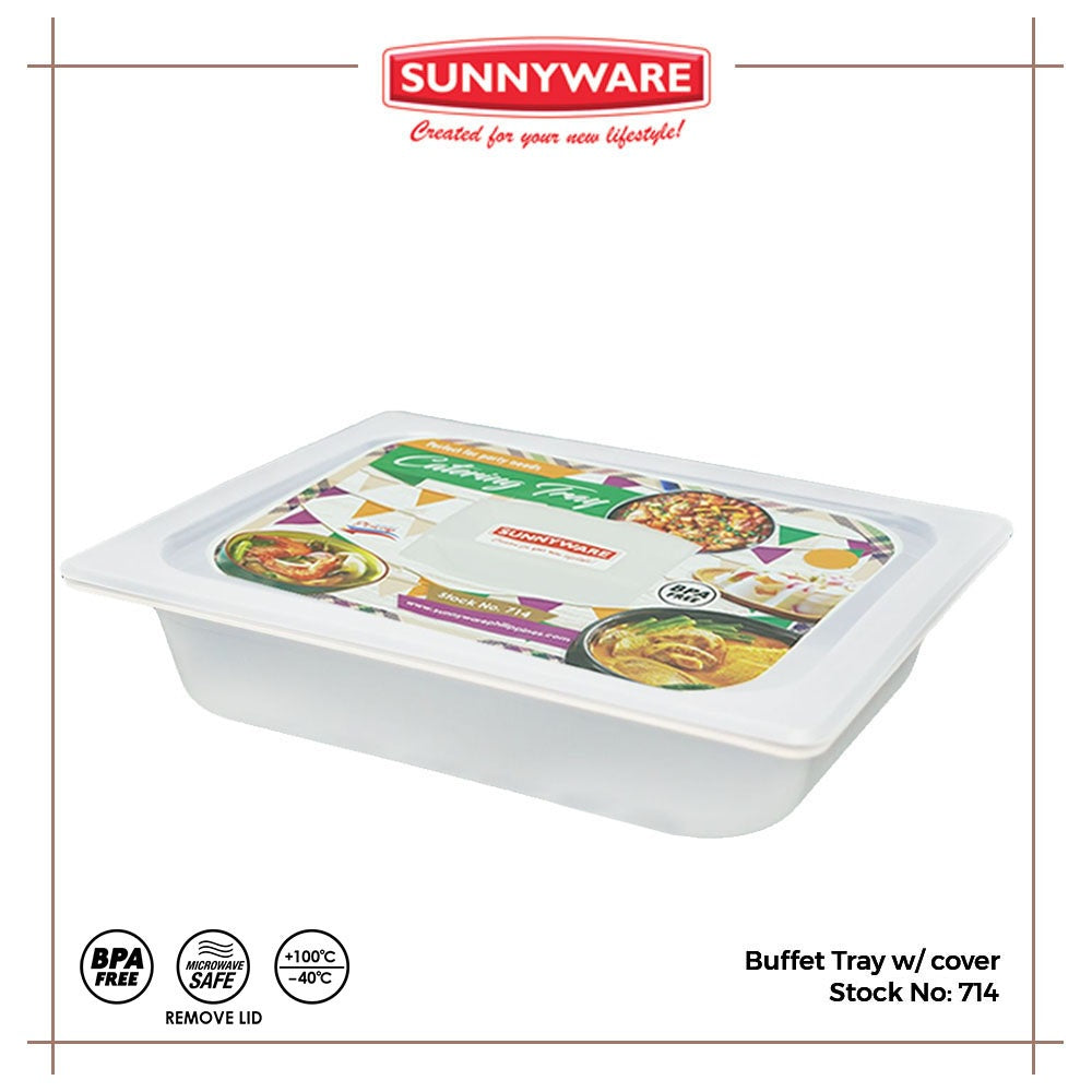 4pcs / 1 dozen Sunnyware 714 Buffet Catering Tray w/ cover 3.5L / 9.5L chafing dish for warmer