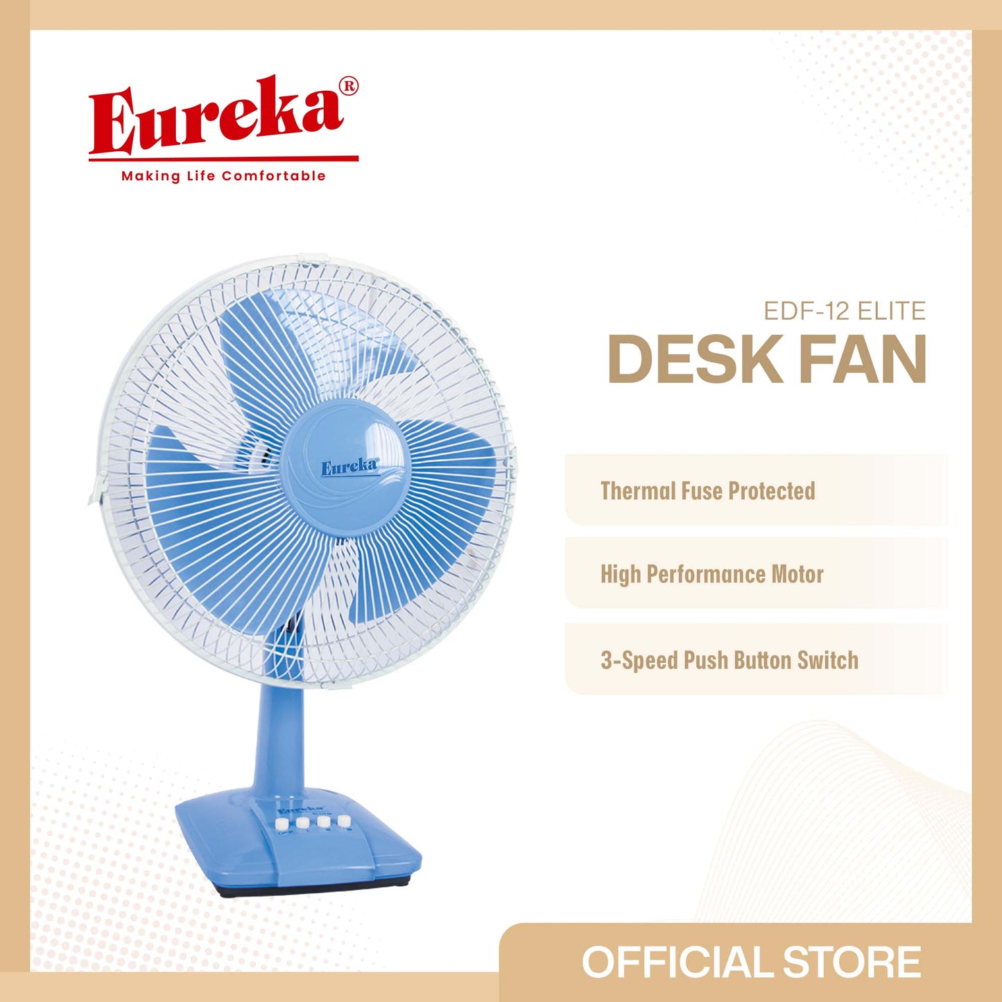 Eureka Desk Fan EDF 12 Elite