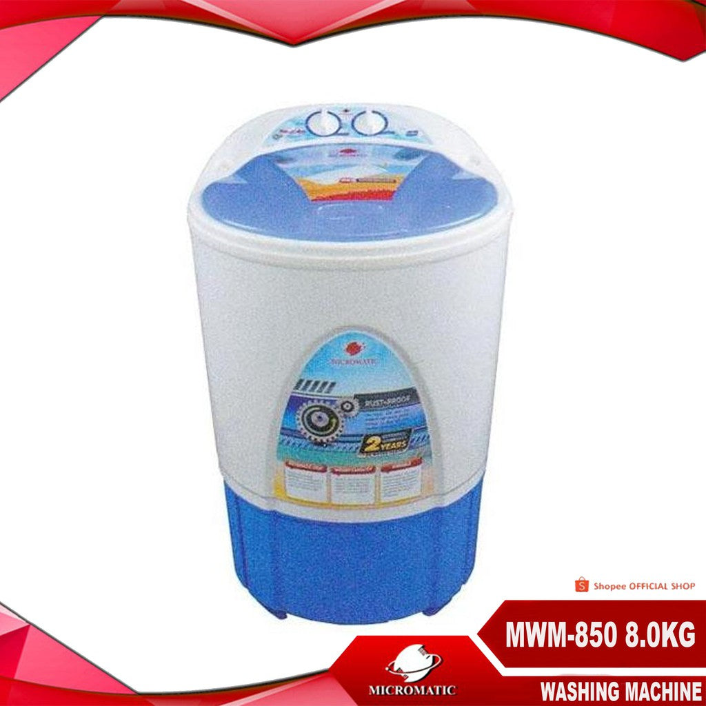 Micromatic MWM850 8.0kg Washing Machine Single Tub