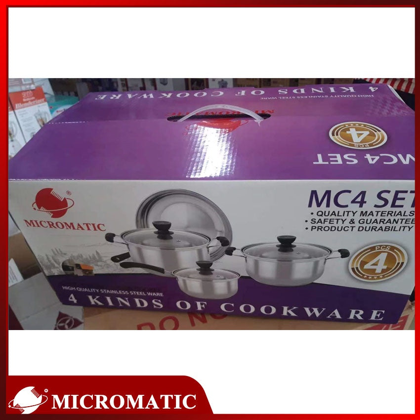 Micromatic MC4 SET High Quality Stainless Steel Cookware 4pcs Set