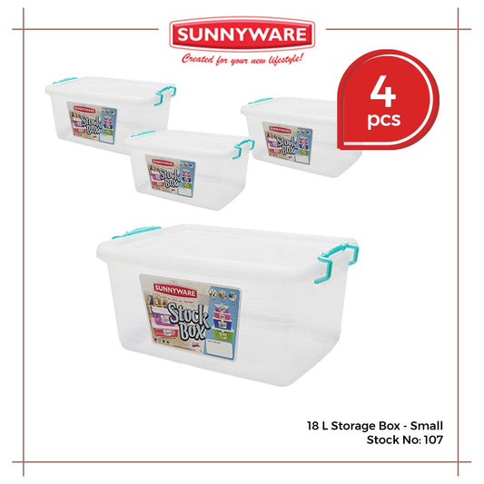 Sunnyware 107 Stock Box / Storage Box - small 18 liters | Plastic Containers Organizer