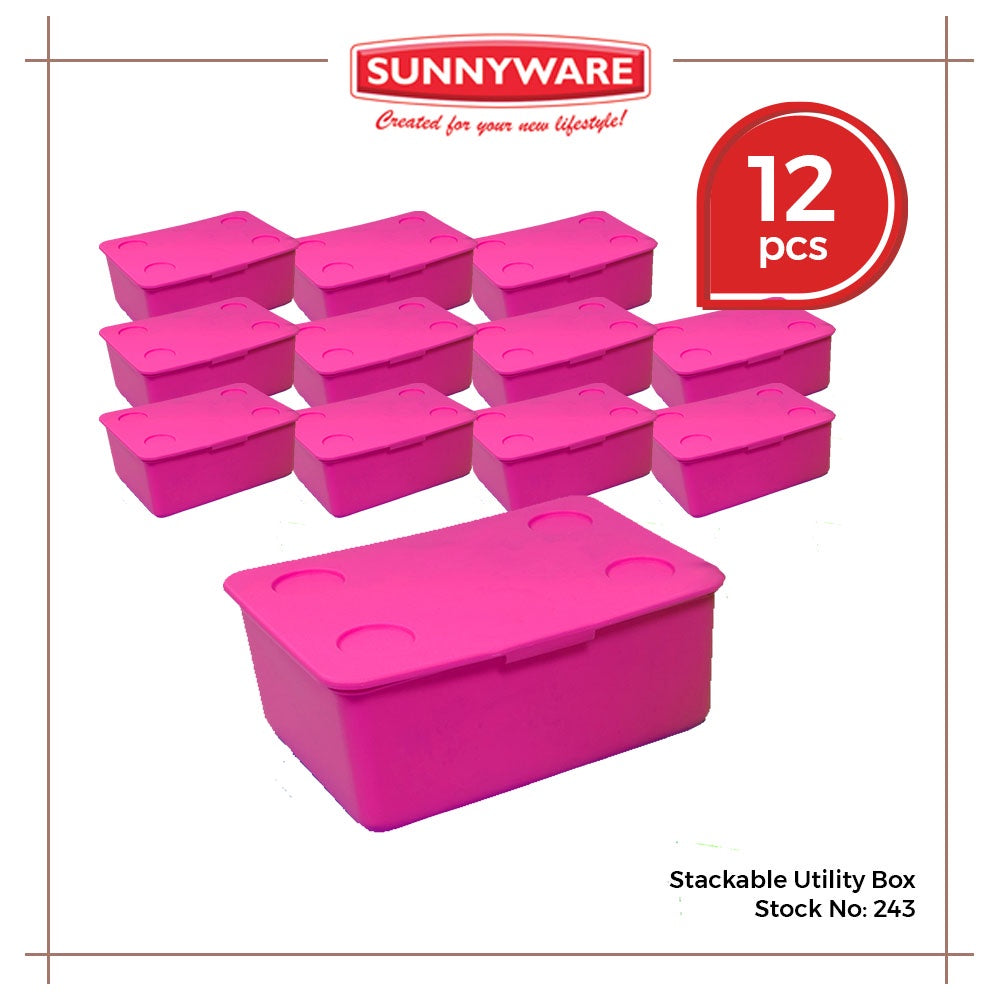 12pcs Stackable Utility Box [Sunnyware 243] |Plasticware |Organizer |Storage |Stackable |Brick Box