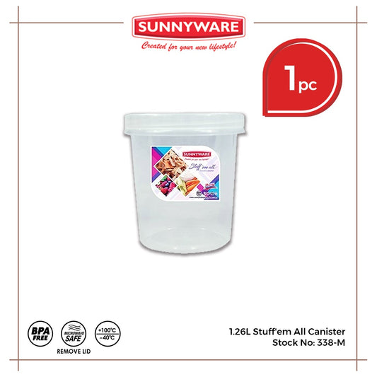 Sunnyware 338-M 1.26L Stuff'em All Canister