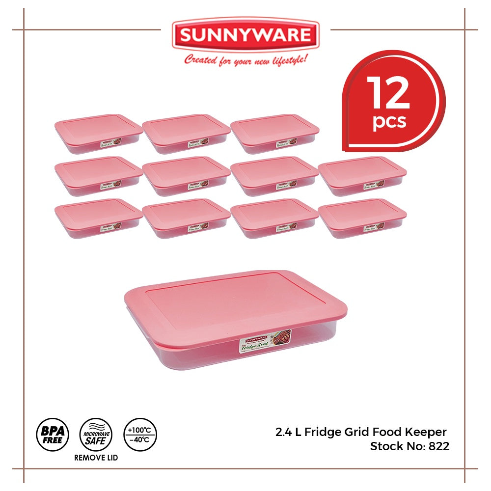 12pcs 2.4 L Fridge Grid Food Keeper [Sunnyware 822] | Plasticware | Kitchenware | Storage | BPA Free