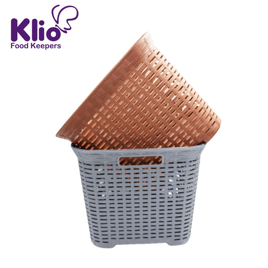 KLIO-H001-R LAUNDRY BASKET BN WEAVE SHORT