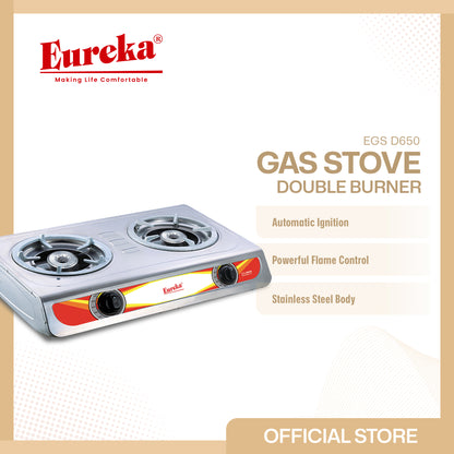 Eureka Double Burner Gas Stove Automatic Ignition EGS D650