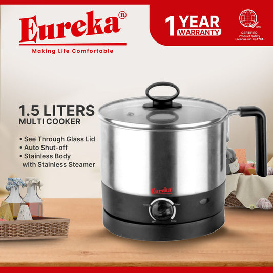 Eureka Multi Cooker 1.5 L Stainless EMC 1.5 LS Random Color