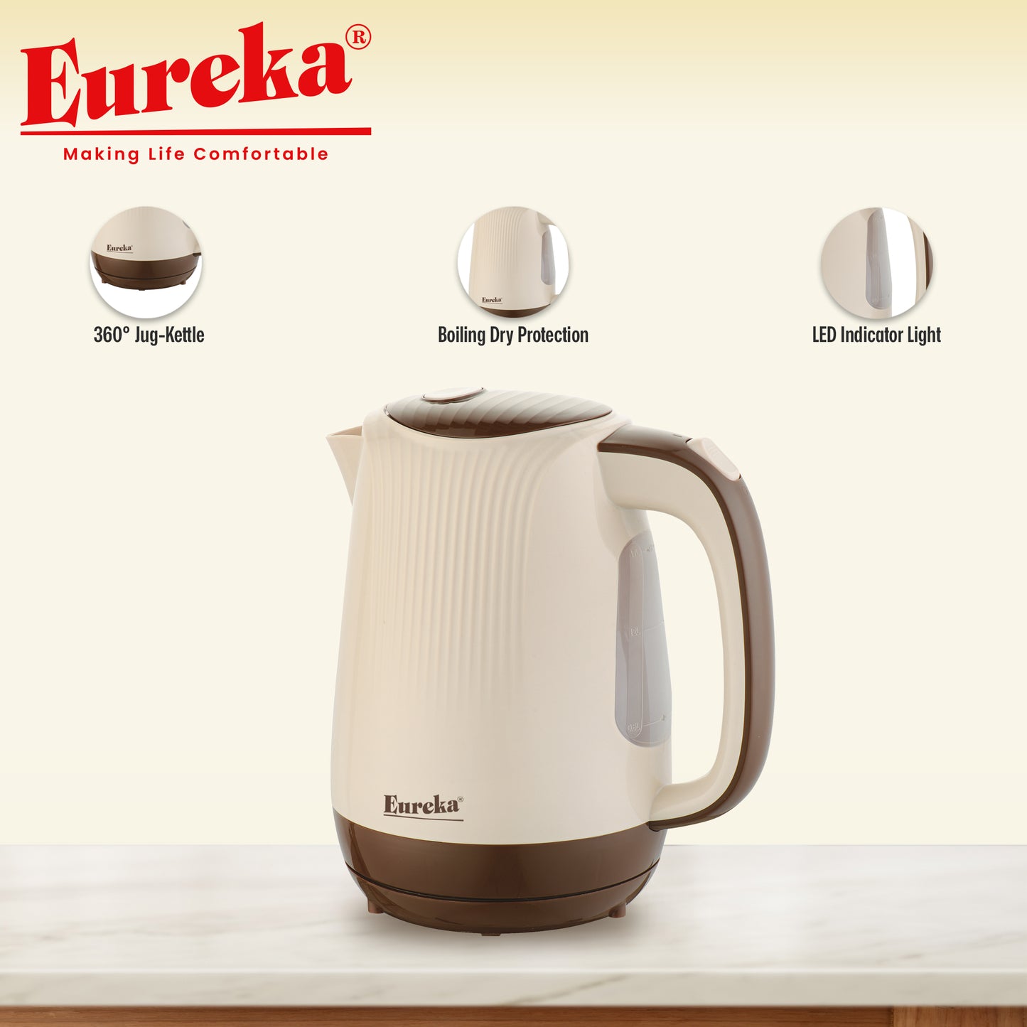 Eureka Electric Kettle Boil-dry Protection EKH 1.7L