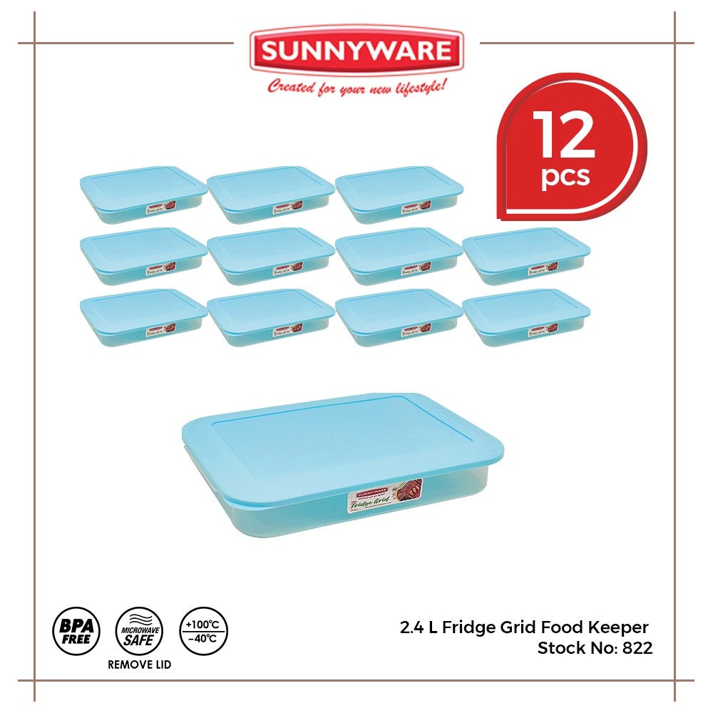 12pcs 2.4 L Fridge Grid Food Keeper [Sunnyware 822] | Plasticware | Kitchenware | Storage | BPA Free